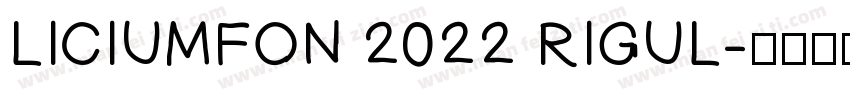 LICIUMFON 2022 RIGUL字体转换